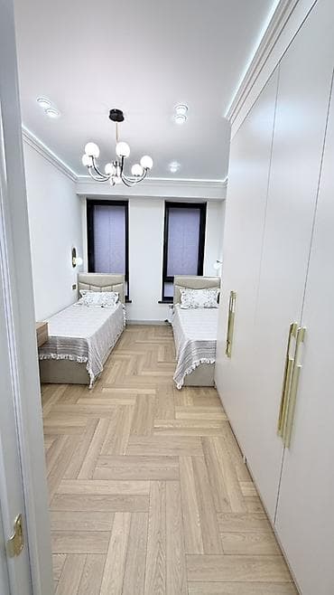 new city: 3 комнаты, 80 м², Асанбай мкр Элитка, 10 этаж, Дизайнерский ремонт — 9