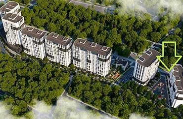 Квартиры: 2 комнаты, 74 м², Новая мечеть Элитка, 9 этаж, ПСО (под самоотделку) — 1
