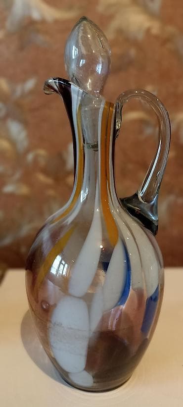 Кухонные наборы: Винтажные кувшин с пробкой и 2 рюмки - Кувшин из толстого прозрачного — 2