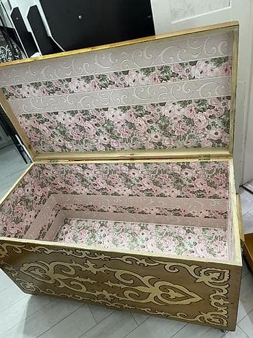 Сундуки: Сундук, Для белья, Дерево, цвет - Коричневый — 2