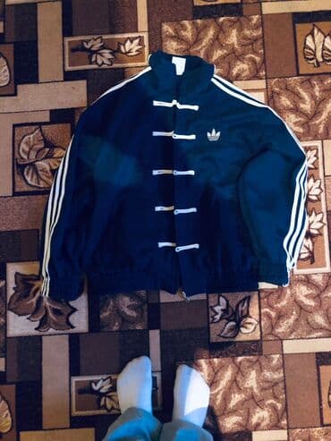 обувь ручной работы бишкек: Спортивная куртка Adidas Originals (Trefoil) - Цвет: темно-синий с — 1