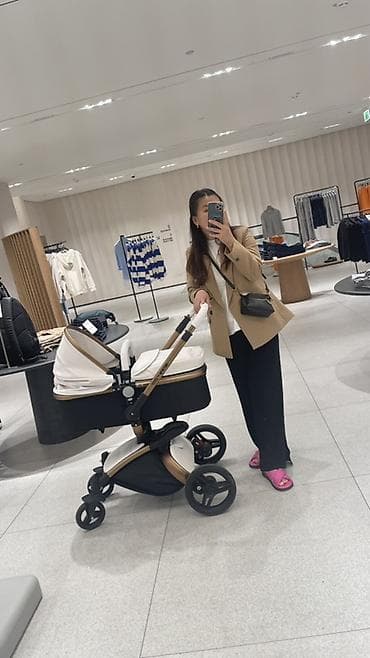 коляска с автолюлькой: Коляска, цвет - Золотой — 4