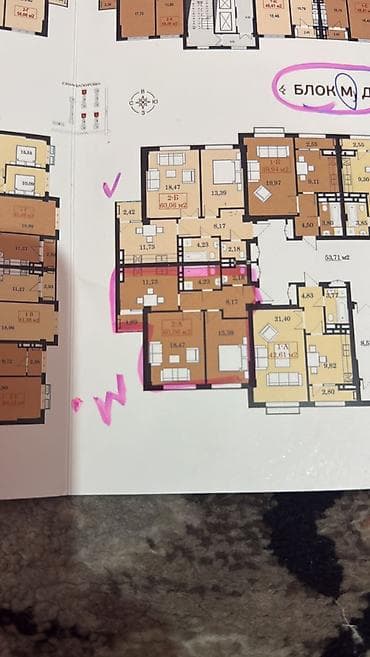 2 комнаты, 60 м², Элитка, 12 этаж, Готовая ПСО (под самоотделку)