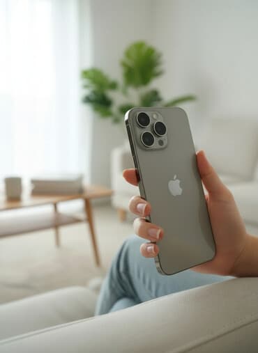 IPhone 15 Pro Max, Б/у, 256 ГБ, Natural Titanium, Защитное стекло, 100 %