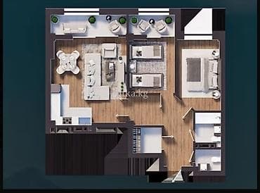 sky: 3 комнаты, 93 м², Асанбай мкр Элитка, 10 этаж, ПСО (под самоотделку) — 1
