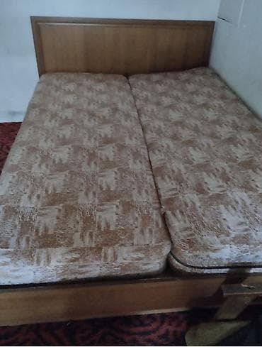 Тумбы и подставки: Двуспальная кровать, С матрасом, длина - 195 см — 2