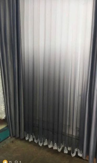 гардины: Комплект штор, С вышивкой, Готовое изделие, Для зала — 1