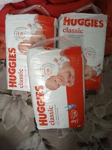 одежда мишка: Подгузники Huggies, Размер 3, Одноразовые — 2
