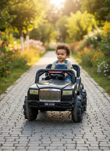 машина на пульте управления для катания детей: Детский электрокар, Б/у — 1