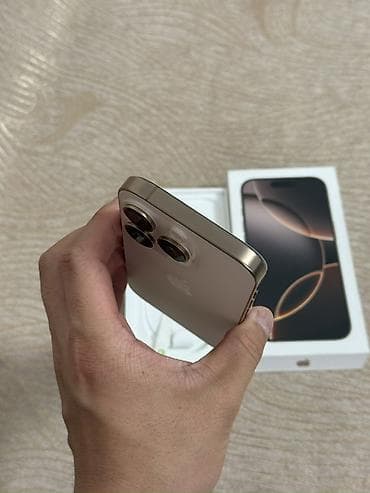 обмен на электро: IPhone 16 Pro, Б/у, 128 ГБ, Desert Titanium, Коробка, 91 % — 4