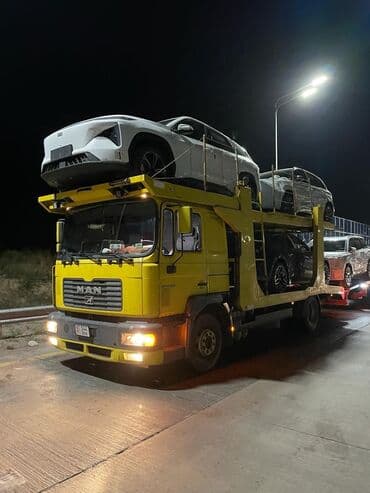 двухосные прицепы для легковых автомобилей бу: Тягач, MAN, 2004 г., Автовоз — 3