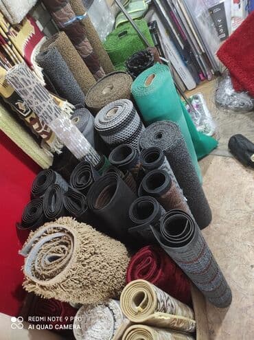 пошив ковров: Придверный коврик Новый, Наружный, Прямоугольный, цвет - Зеленый, Синий — 6