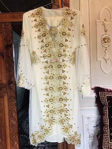 air nike: Нарядное платье-кафтан в восточном стиле - Цвет: молочный/айвори - — 1