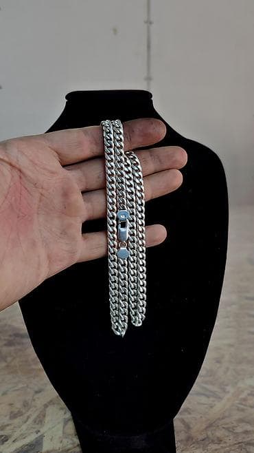 Жеке буюмдар: Серебряная цепочка кубинского плетения Ручная работа Делаю на Заказ — 1