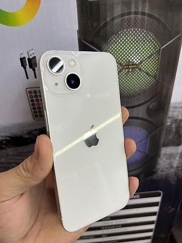 s7 tab: IPhone 13, Б/у, 128 ГБ, Белый, Защитное стекло, Чехол, Кабель, 76 % — 2