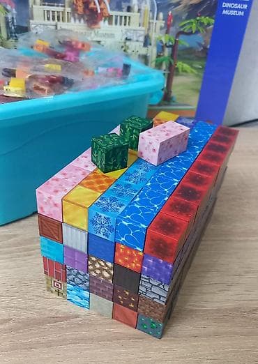 mini moyka: 🧲 Магнитные кубики Minecraft 554 шт + 15 минифигурок- 4300 сом 538 — 5