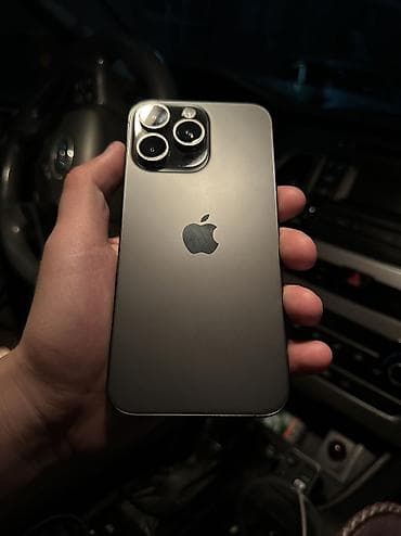 webcam bishkek: IPhone 15 Pro Max, Б/у, 512 ГБ, Black Titanium, Чехол, 88 % — 1