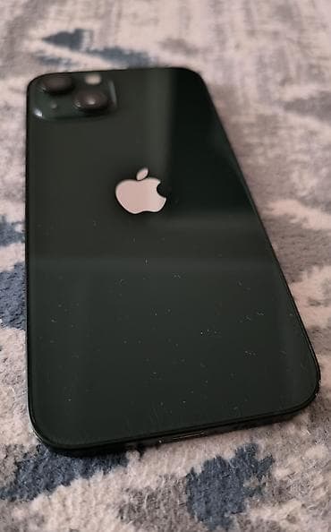 мобил: IPhone 13, Б/у, 128 ГБ, Зеленый, Зарядное устройство, Чехол, 74 % — 2