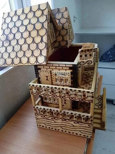 Часы для дома: Дом-шкатулка. Очень красивый,большой, ручная работа — 2