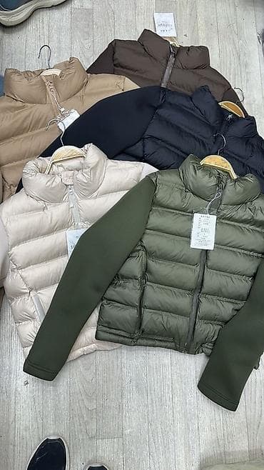 куртка каракол: Женская утеплённая куртка со вязанными рукавами - Гибридный дизайн — 4