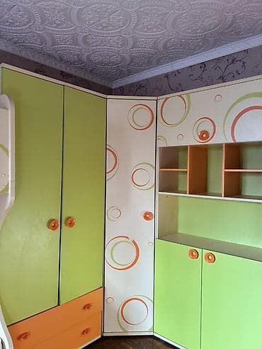 детские мебели: Детская гарнитура, Для мальчика, ДСП, цвет - Оранжевый — 2