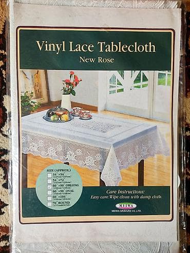 Виниловая кружевная скатерть New Rose - Материал: винил с кружевным