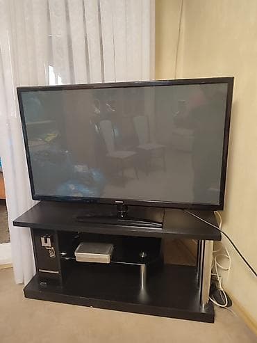 мебель тумбы под телевизор: Тумба и подставка для телевизора, Напольная, ЛДСП, цвет - Черный — 2