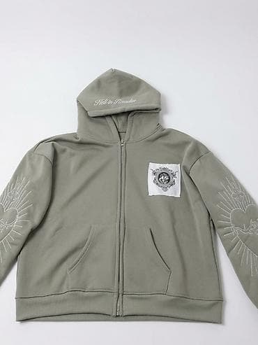 bape худи бишкек: Толстовка на молнии с капюшоном, оливково-серый цвет. Особенности: - — 1
