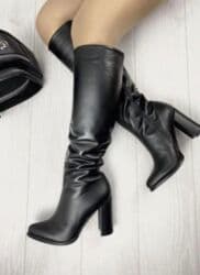 женская модельная обувь больших размеров: Сапоги, 37, Новый, цвет - Черный, Самовывоз — 1