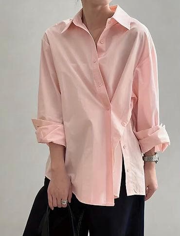 Белая рубашка с асимметричной застёжкой. НЕОБЫЧНЫЙ ДИЗАЙН -