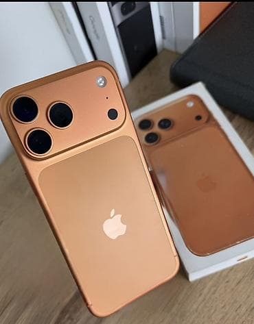 📱IPhone 17 Pro Max-цвет медный (оранжево-золотистый),акб 100%,цикл
