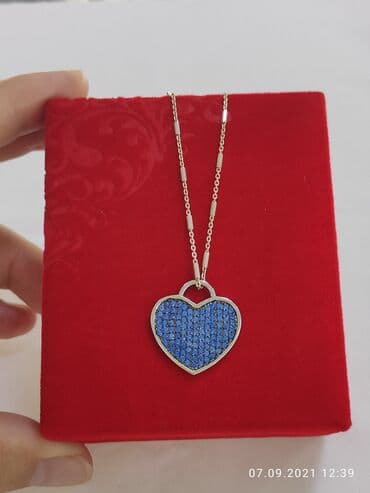 купить свадебное платье недорого: Колье Сердечко Серебро пробы 925 Длина 50 см Цена 2200сом Есть — 1