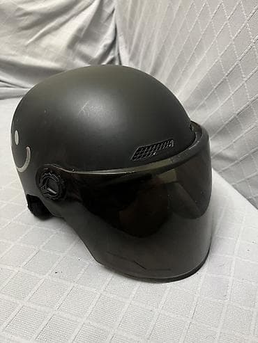 Шлемы: Мото/велошлем с визором - Цвет: матовый чёрный - Дизайн — 2