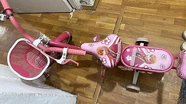 детский велосипед princess: Детский велосипед, 4-колесный, 4 - 6 лет, Для девочки, Б/у — 3