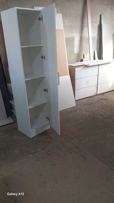 кухонный шкаф ош: Шкаф-пенал белый,текстура дерево,ламинат пр-во — 2