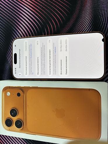 iphone 13 pro max osh: IPhone 17 Pro Max, Б/у, 512 ГБ, Оранжевый, Кабель, Коробка, В рассрочку, 99 % — 3