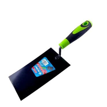 бур садовый: Мастерок с черным металлическим лезвием и двухцветной рукояткой — 2