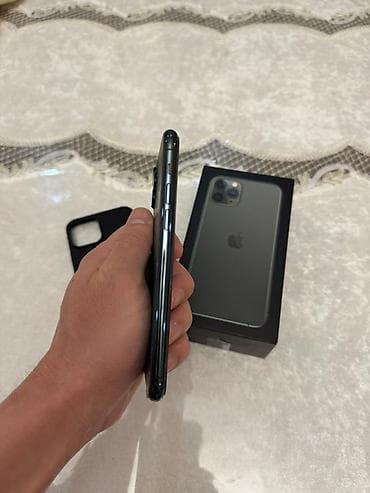 full construction: IPhone 11 Pro, 256 ГБ, Matte Midnight Green, Защитное стекло, Чехол, Коробка, 71 % — 6