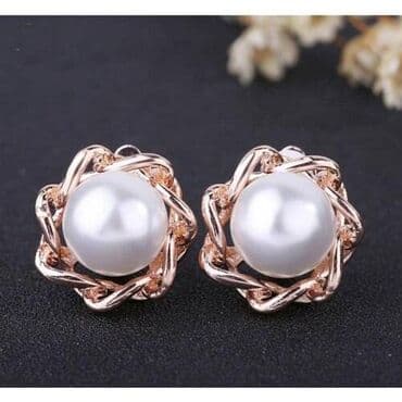 пистолет с пулями: Клипсы, серьги с жемчугом, диаметр 2 см — 1