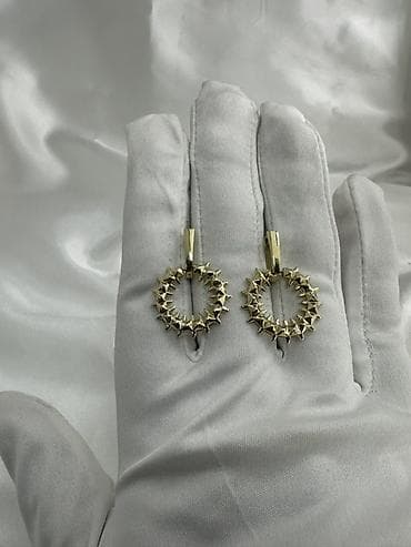 сколько стоит часы картье: Серьги, Проба 585, Без вставки, Женские, Новый — 2