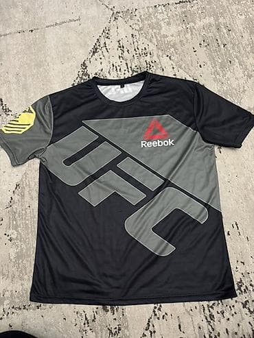 Мужская одежда: Мужская футболка, XL, Reebok, Новый, цвет - Черный, Самовывоз — 1