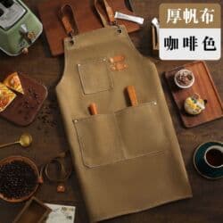 фартук на заказ: Джинсовый плотный фартук для официанта, парикмахера, продавца — 3