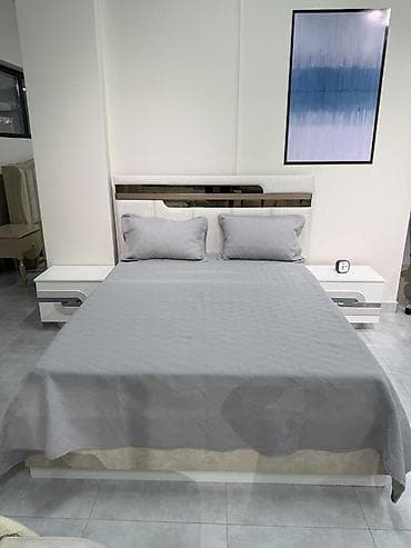 спальный шарнитур: Спальный гарнитур, Новый, Двуспальная кровать, Шкаф, Трюмо, Другая страна производитель, В рассрочку, МДФ, Бесплатная доставка, цвет - Белый — 4