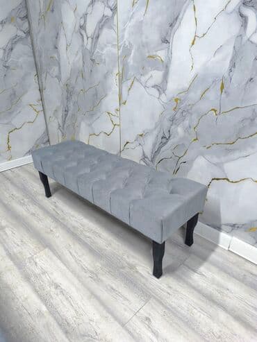 обувной пуфик: Банкетка, Текчелерсиз, түсү - Боз — 5