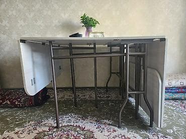 Столы-трансформеры: Стол трансформер Для кухни, Стол-книжка, цвет - Серый — 1