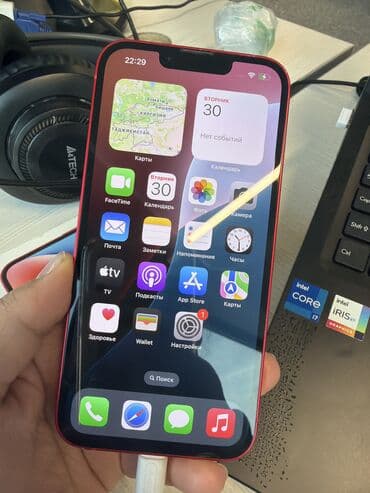 poco 4: IPhone 14, Б/у, 128 ГБ, Красный, Коробка, 86 % — 7