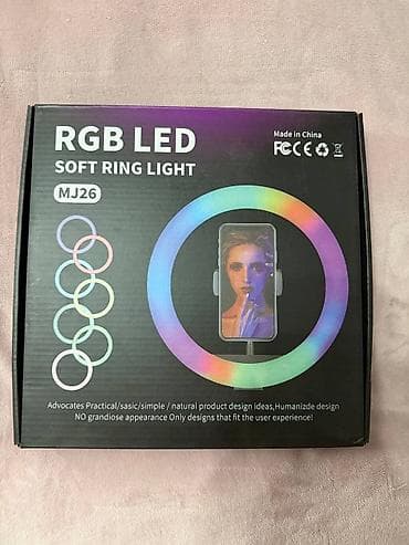 uv printer: RGB LED кольцевая лампа MJ26 с держателем для смартфона Абсолютно — 1