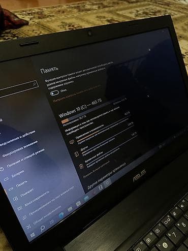 компютер ош: Ноутбук, Asus, 4 ГБ ОЗУ, 15.6 ", Б/у, память SSD — 3