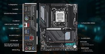 rx 9070xt: Материнская плата для ПК, Новый, Gigabyte, AM5, ATX — 6