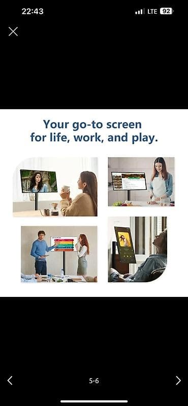 iphone hr: Смарт дисплей 24 дюйма - Сенсорный дисплей на стойке с круглым — 7